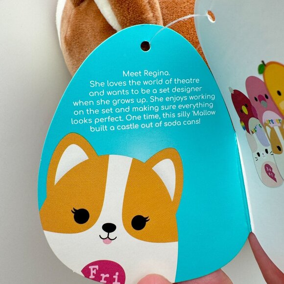 Squishmallows 8" Regina The Corgi Friend Valentines Day Plush - Picture 10 of 10